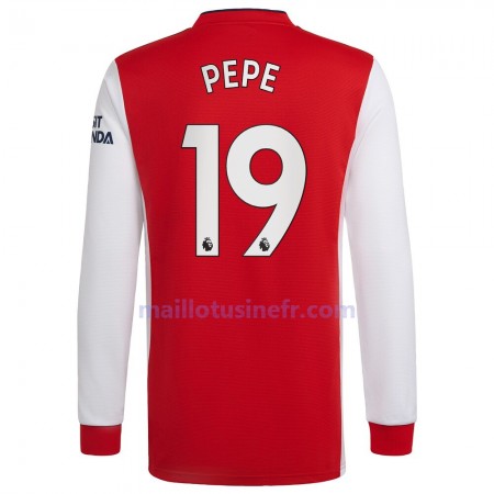 Maillot de Foot Arsenal Nicolas Pepe 19 Domicile 2021-22 Manches Longues
